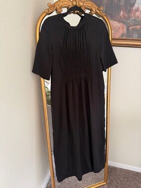 Zara black voluminous midi/maxi dress